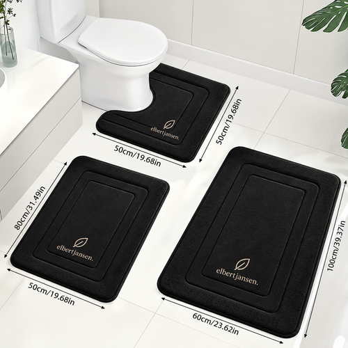 Elbertjansen 3-Piece Bathroom Mat Set